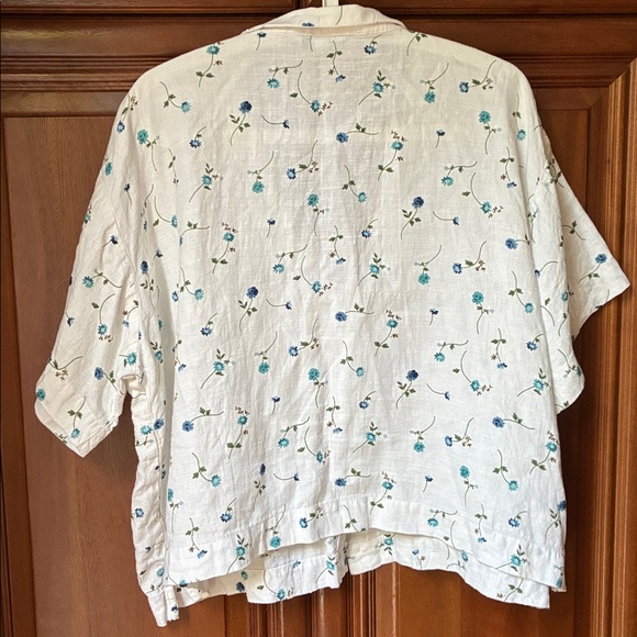 Nettle Studios Boxy Collared Top Floral One size fits all - Picture 5 of 6